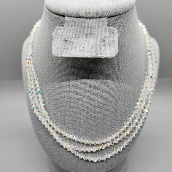 Vintage Natural Crystal Necklace 58" - Picture 1 of 3